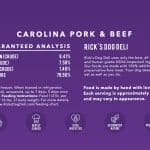 Carolina Pork and Beef Guaranteed Analysis