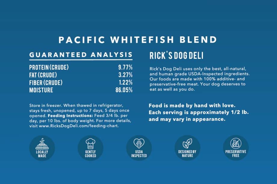 Pacific Whitefish Blend Guaranteed Analysis