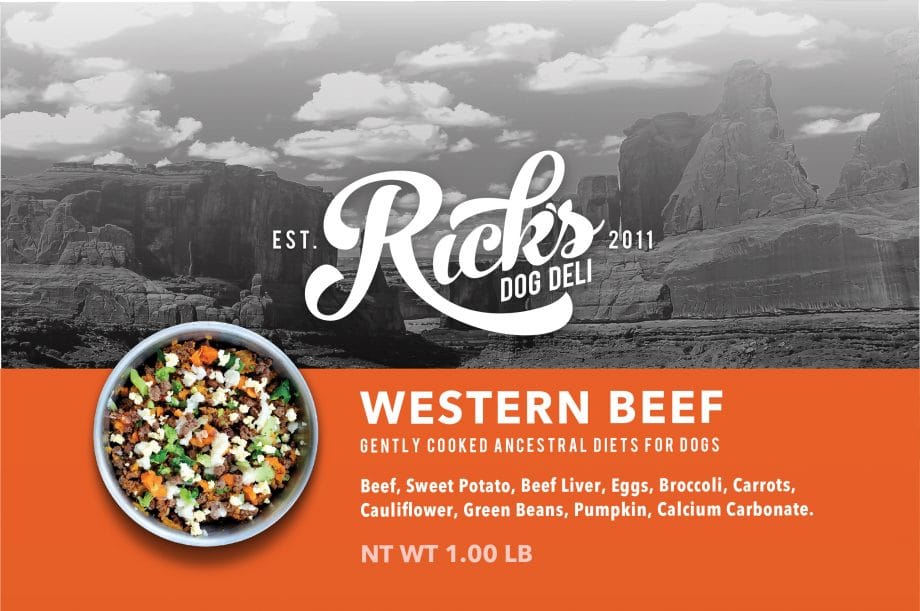 Western Beef dog food label