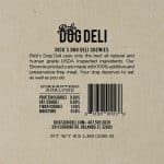 label from Rick's Dog Deli Beef Chewie packaging