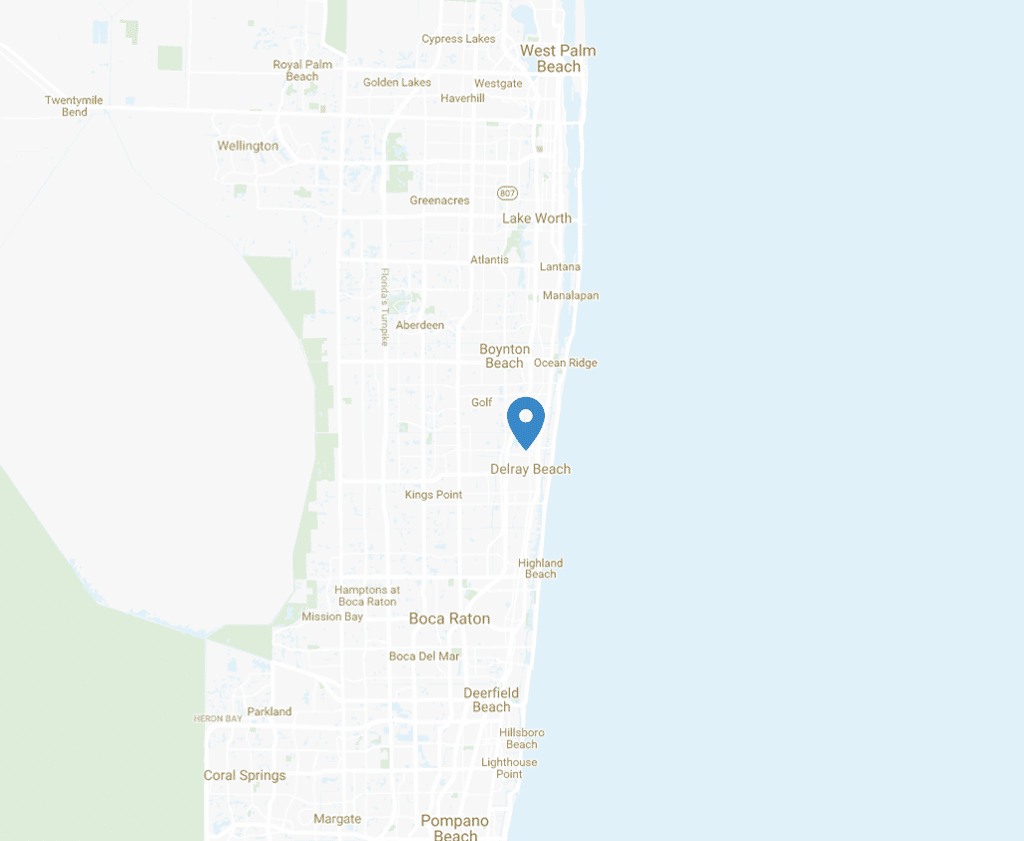 Map of Delray Beach Florida