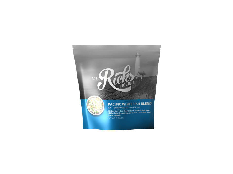 Pacific Whitefish Blend dog food made with whitefish, chicken, and rice